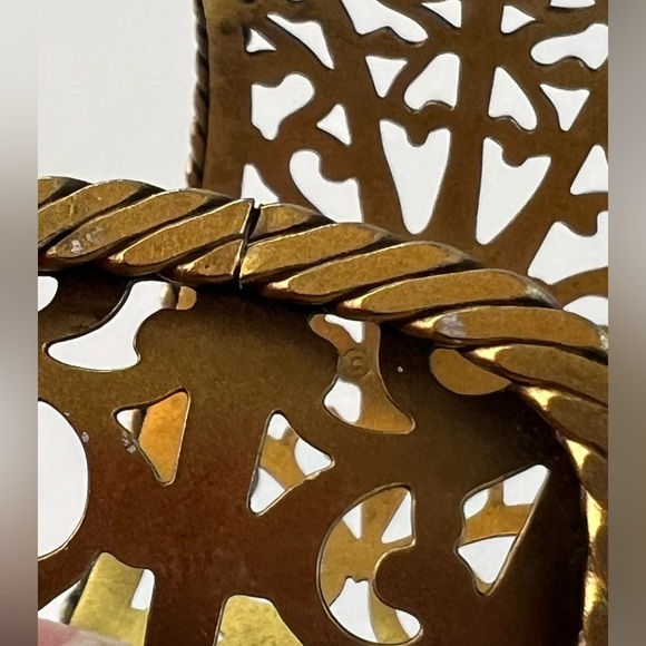 Vintage YSL Openwork Gold-Tone Cuff Bracelet w/Gripoix Glass Jewels - Picture 14 of 16